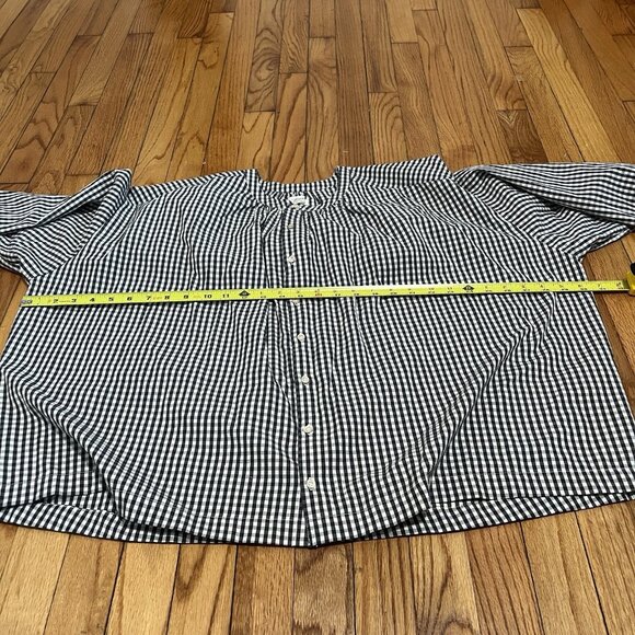 Pehr Black Gingham Women's Organic Cotton Blouse Size XS/S - Picture 7 of 9